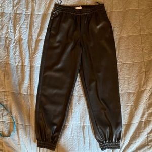 Aritzia Babaton ZEDEL joggers pant (faux leather)